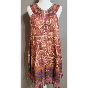 Sundance Boho A-Line Midi Summer Dress